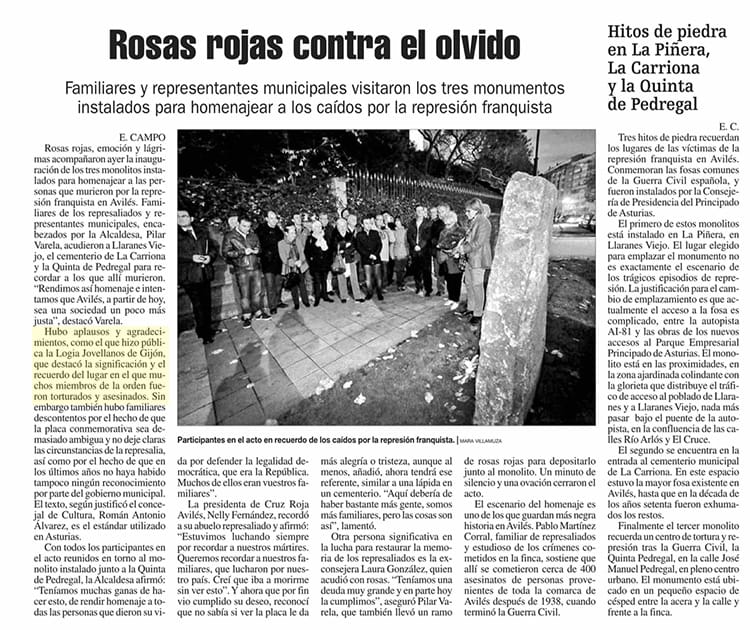 La Nueva España – 13 de diciembre 2014